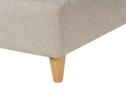 Chaise longue versione sinistra MERI Lino sintetico Beige con contenitore