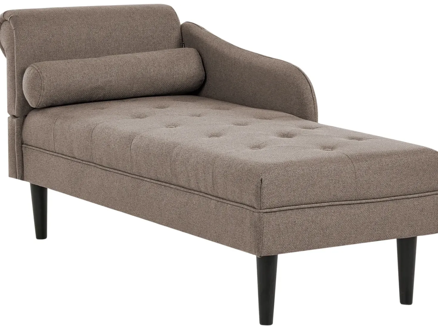 Chaise longue versione sinistra YVOIRE Tessuto Tortora