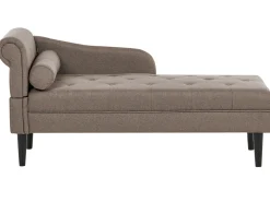 Chaise longue versione sinistra YVOIRE Tessuto Tortora
