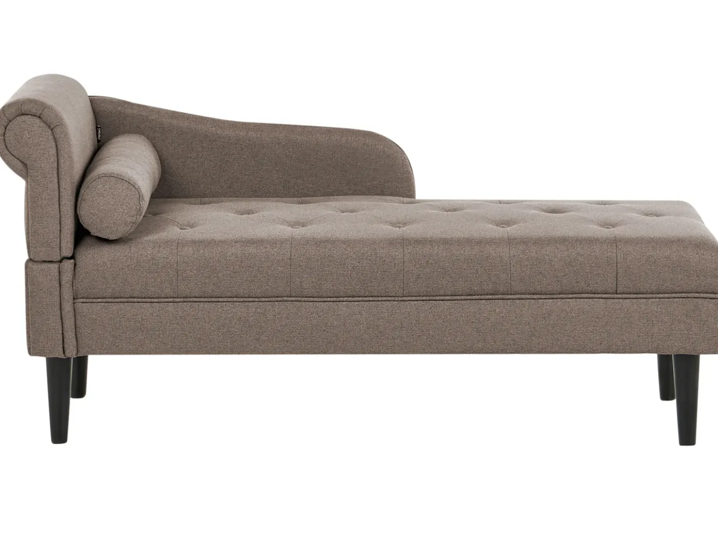 Chaise longue versione sinistra YVOIRE Tessuto Tortora