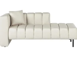 Chaise longue versione sinistra LANNILS Tessuto Bianco sporco