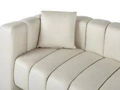 Chaise longue versione sinistra LANNILS Tessuto Bianco sporco