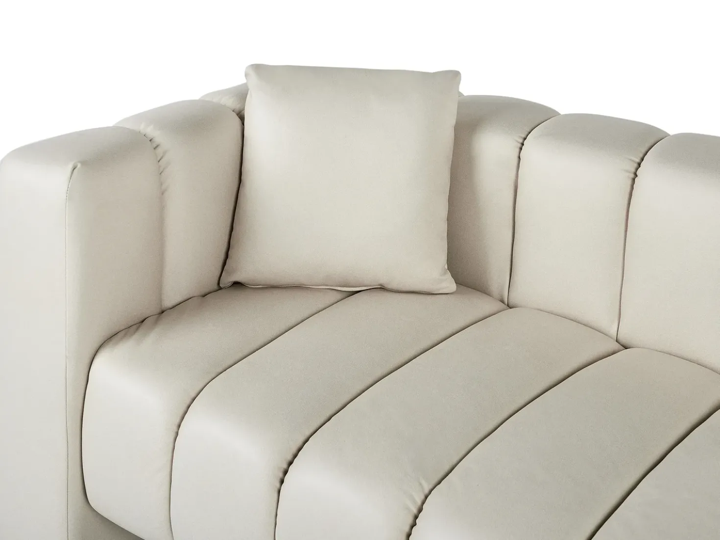 Chaise longue versione sinistra LANNILS Tessuto Bianco sporco