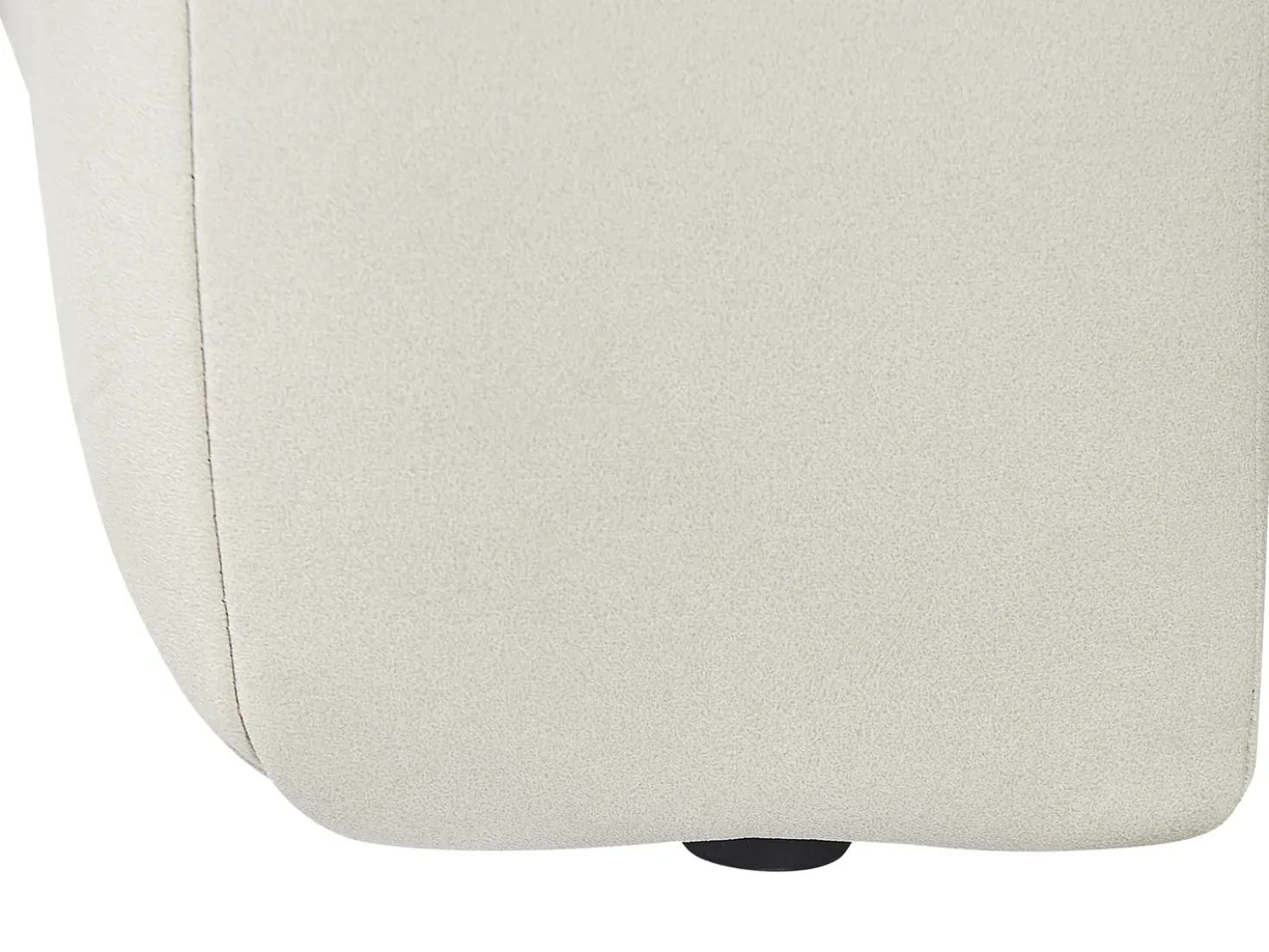 Chaise longue versione sinistra LANNILS Tessuto Bianco sporco