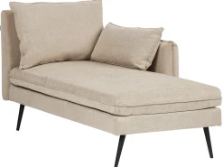 Chaise longue versione sinistra YERRES Tessuto Beige