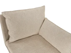 Chaise longue versione sinistra YERRES Tessuto Beige