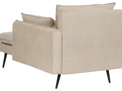 Chaise longue versione sinistra YERRES Tessuto Beige