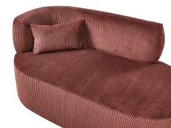 Chaise longue versione sinistra VANVEY Velluto a coste Rosso