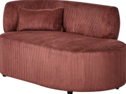 Chaise longue versione sinistra VANVEY Velluto a coste Rosso