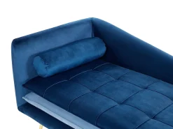 Chaise longue versione sinistra GONESSE Velluto Blu