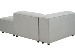 Chaise longue versione sinistra ARDAL Tessuto Grigio chiaro
