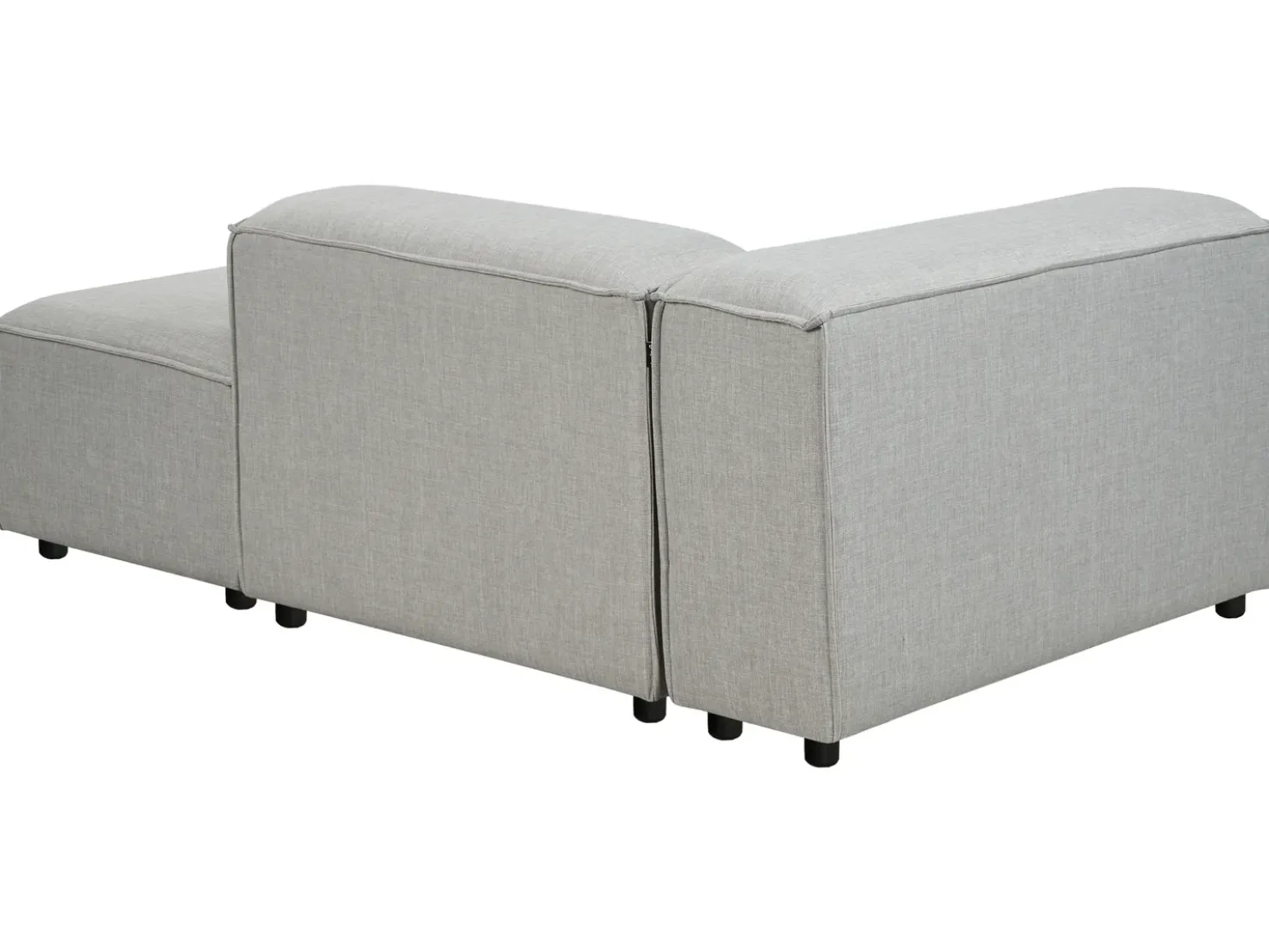 Chaise longue versione sinistra ARDAL Tessuto Grigio chiaro
