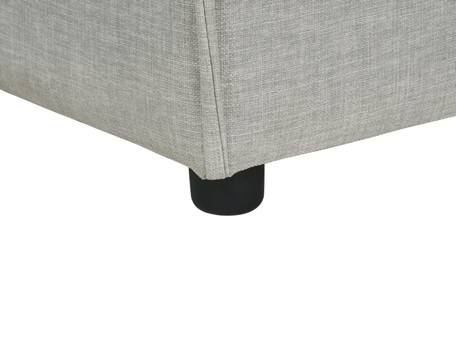 Chaise longue versione sinistra ARDAL Tessuto Grigio chiaro