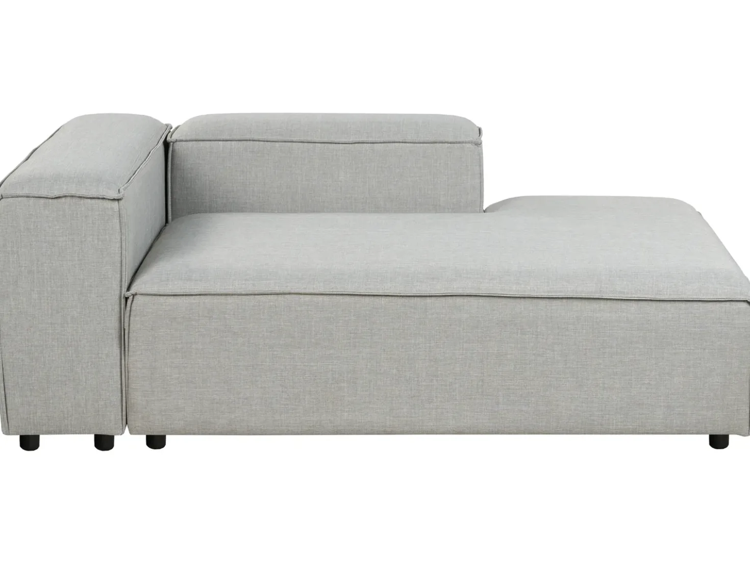 Chaise longue versione sinistra ARDAL Tessuto Grigio chiaro