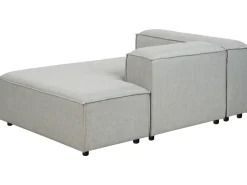 Chaise longue versione sinistra ARDAL Tessuto Grigio chiaro
