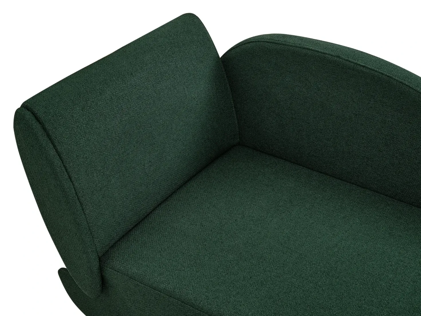 Chaise longue versione sinistra MERI Lino sintetico Verde con contenitore