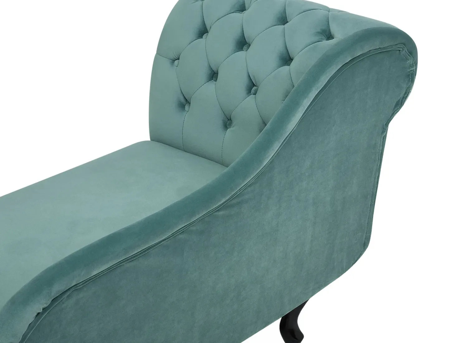Chaise longue versione sinistra NIMES Velluto Verde menta