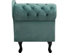 Chaise longue versione sinistra NIMES Velluto Verde menta