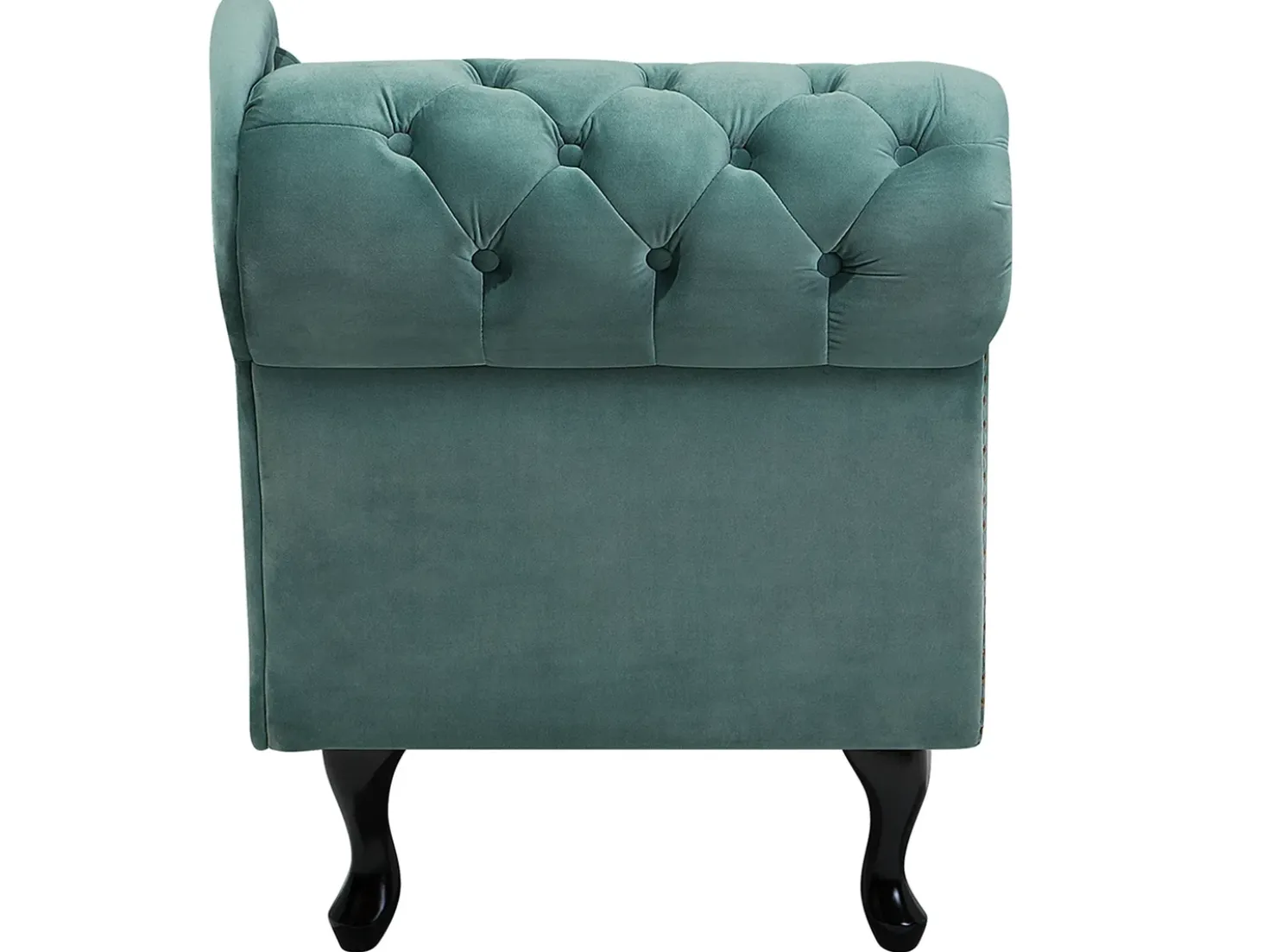 Chaise longue versione sinistra NIMES Velluto Verde menta