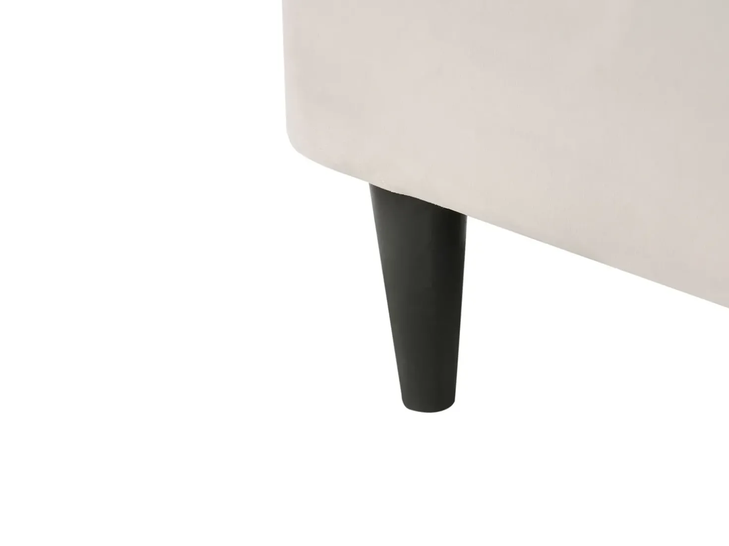 Chaise longue versione sinistra LUIRO Velluto Beige con contenitore