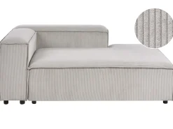 Chaise longue versione sinistra ARDAL Velluto a coste Tortora
