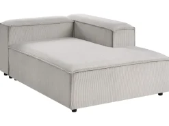 Chaise longue versione sinistra ARDAL Velluto a coste Tortora