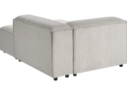Chaise longue versione sinistra ARDAL Velluto a coste Tortora