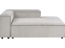 Chaise longue versione sinistra ARDAL Velluto a coste Tortora