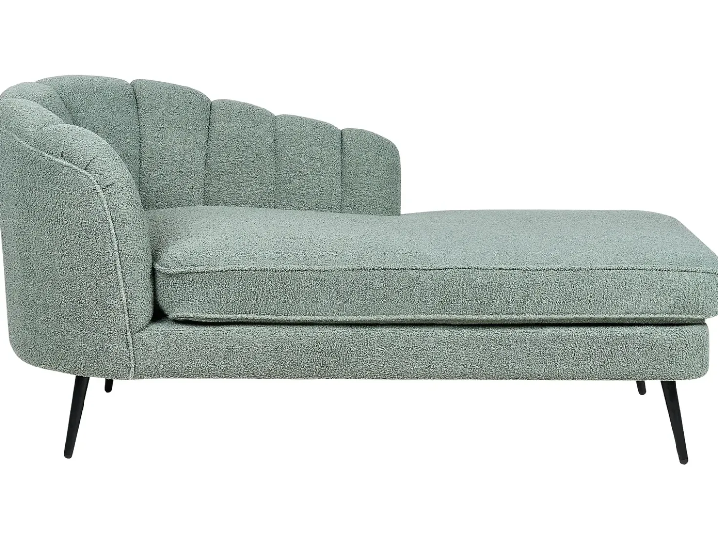 Chaise longue versione sinistra ALLIER Bouclé Verde