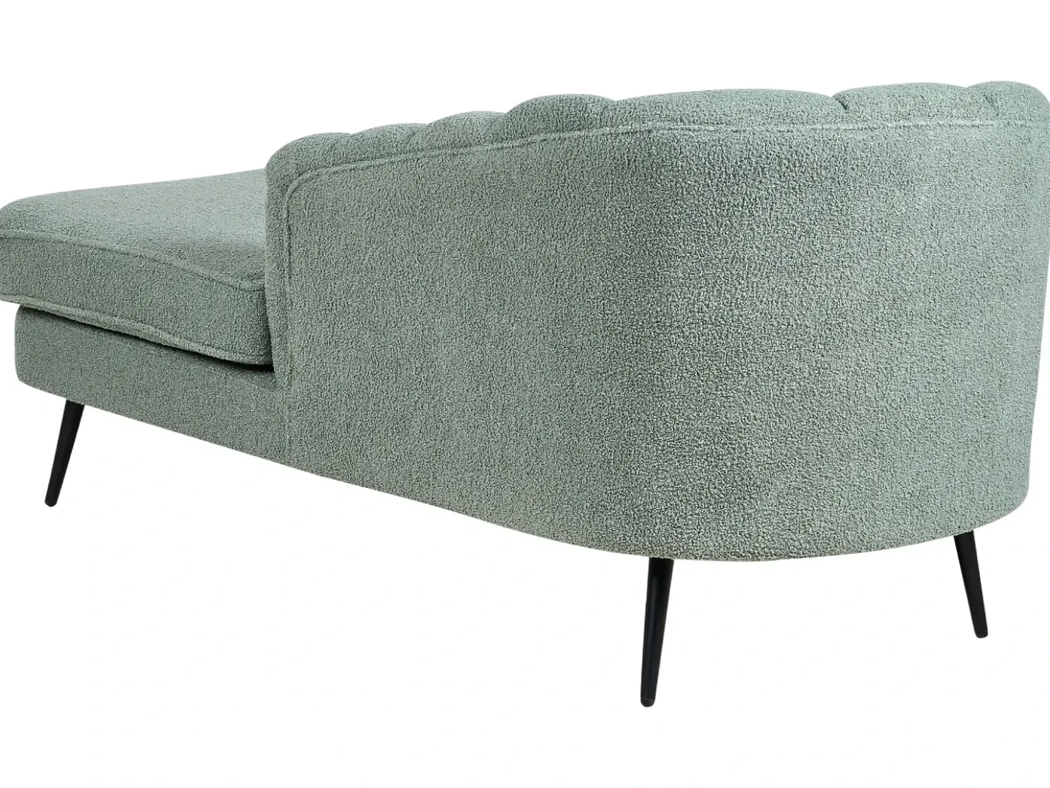 Chaise longue versione sinistra ALLIER Bouclé Verde
