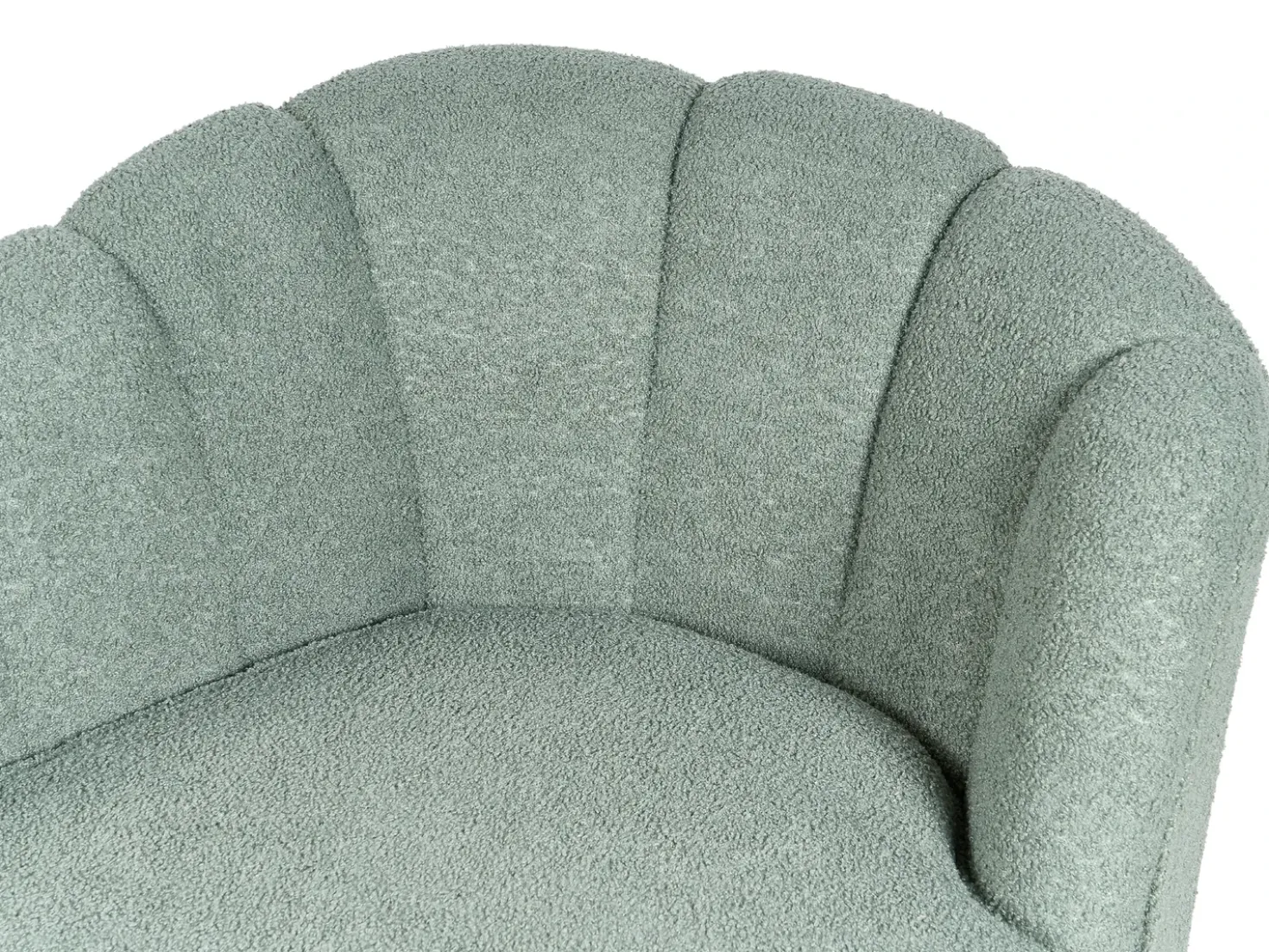 Chaise longue versione sinistra ALLIER Bouclé Verde