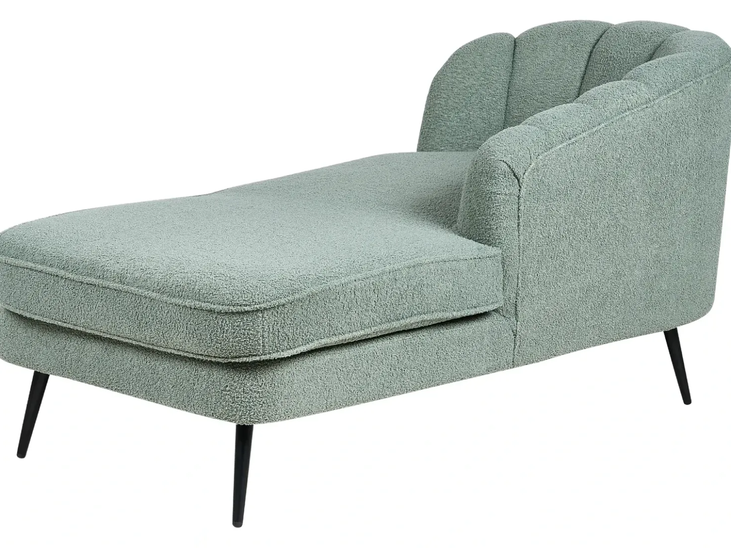 Chaise longue versione sinistra ALLIER Bouclé Verde