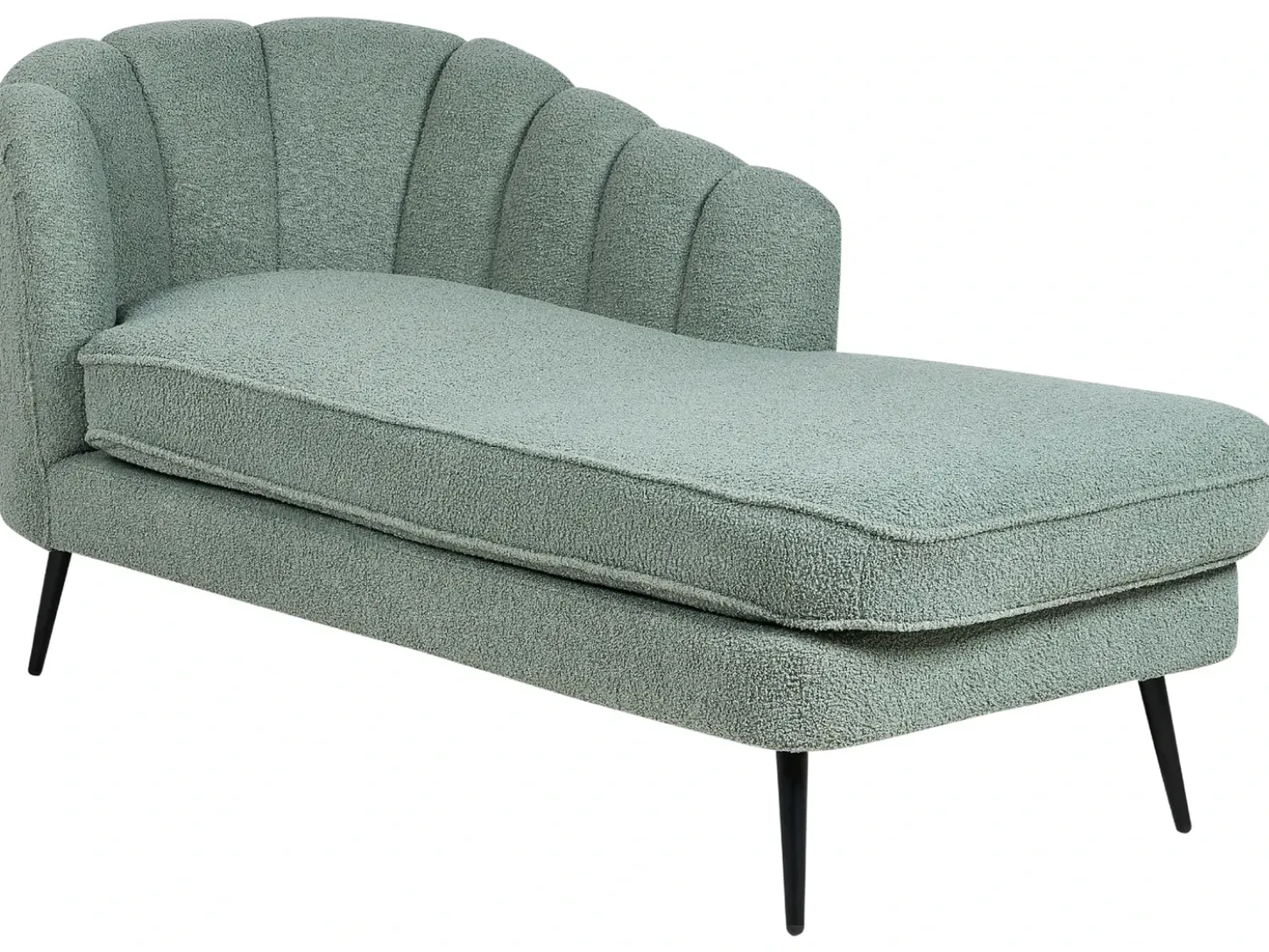 Chaise longue versione sinistra ALLIER Bouclé Verde