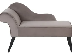 Chaise longue versione sinistra BIARRITZ Velluto Tortora