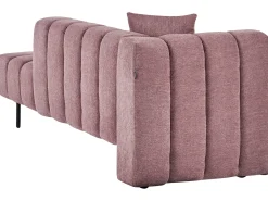 Chaise longue versione sinistra LANNILS Tessuto Rosa
