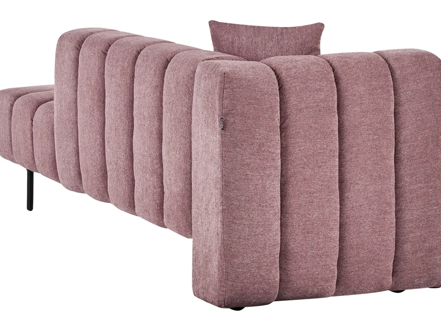 Chaise longue versione sinistra LANNILS Tessuto Rosa