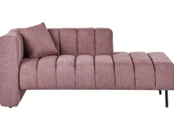 Chaise longue versione sinistra LANNILS Tessuto Rosa