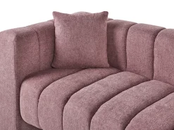 Chaise longue versione sinistra LANNILS Tessuto Rosa