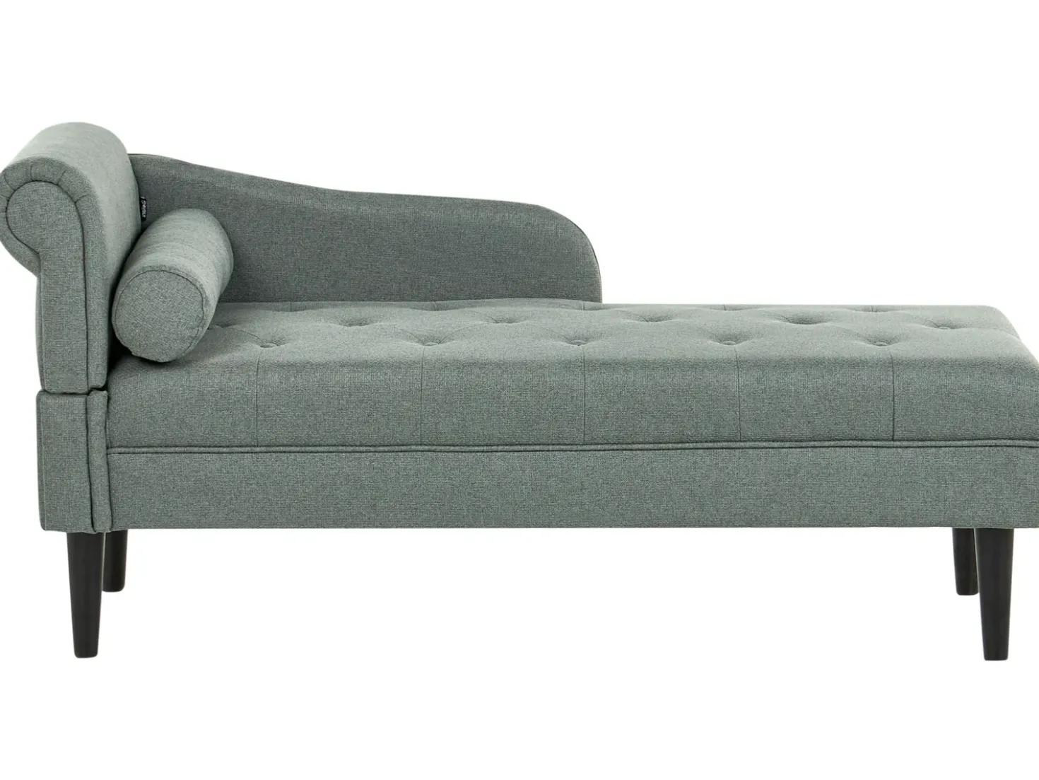 Chaise longue versione sinistra YVOIRE Tessuto Verde