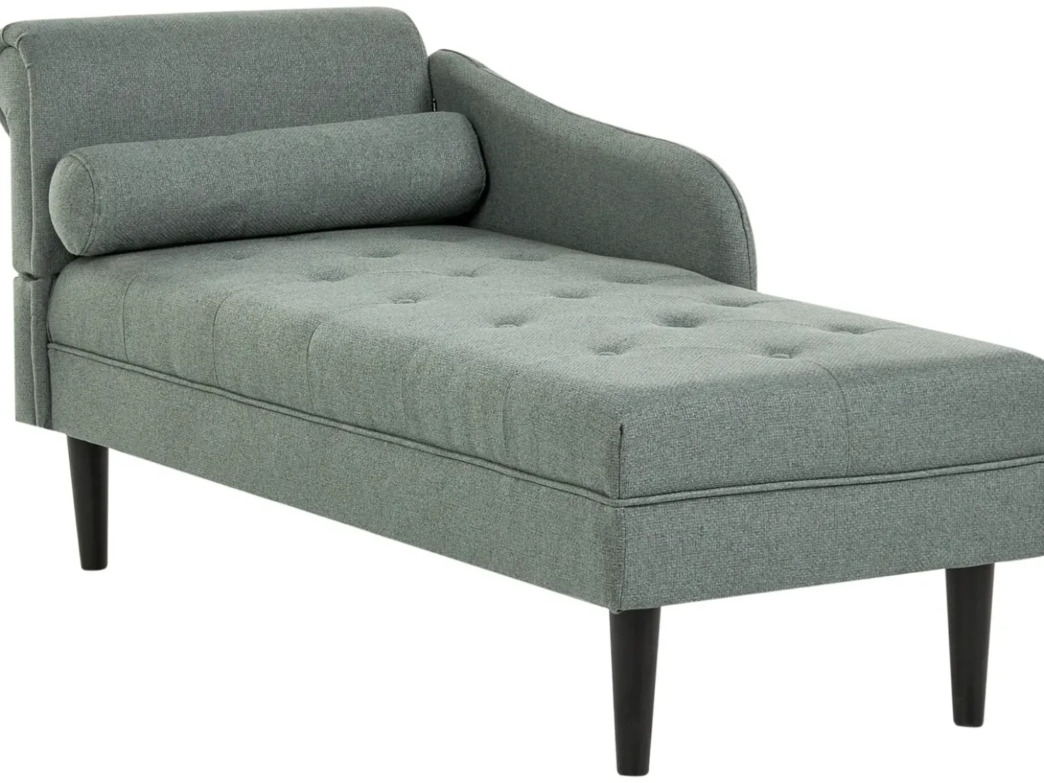 Chaise longue versione sinistra YVOIRE Tessuto Verde