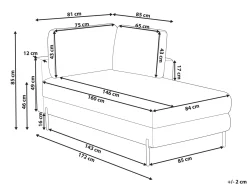 Chaise longue versione sinistra REBAIS Pelle sintetica Verde
