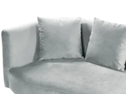 Chaise longue versione sinistra CHAUMONT Velluto Grigio chiaro