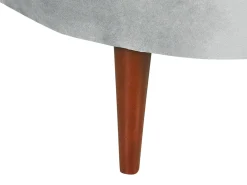 Chaise longue versione sinistra CHAUMONT Velluto Grigio chiaro