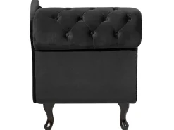 Chaise longue versione sinistra NIMES Velluto Nero