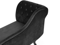 Chaise longue versione sinistra NIMES Velluto Nero