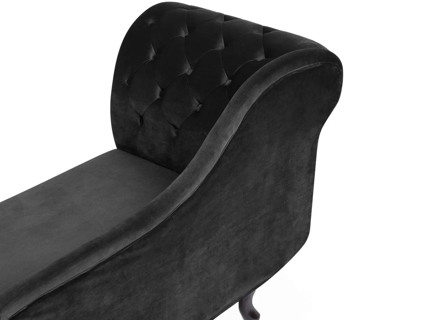 Chaise longue versione sinistra NIMES Velluto Nero
