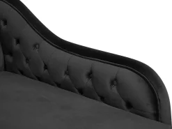 Chaise longue versione sinistra NIMES Velluto Nero