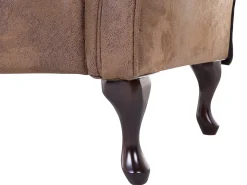 Chaise longue versione sinistra LATTES Scamosciato sintetico Marrone chiaro