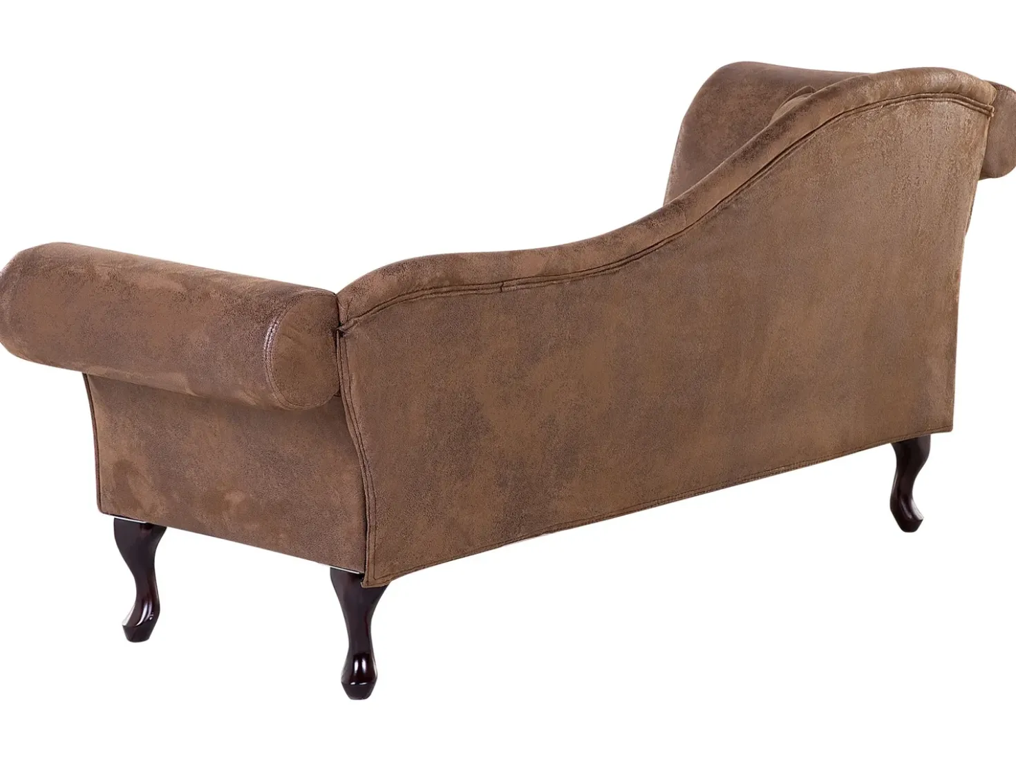 Chaise longue versione sinistra LATTES Scamosciato sintetico Marrone chiaro