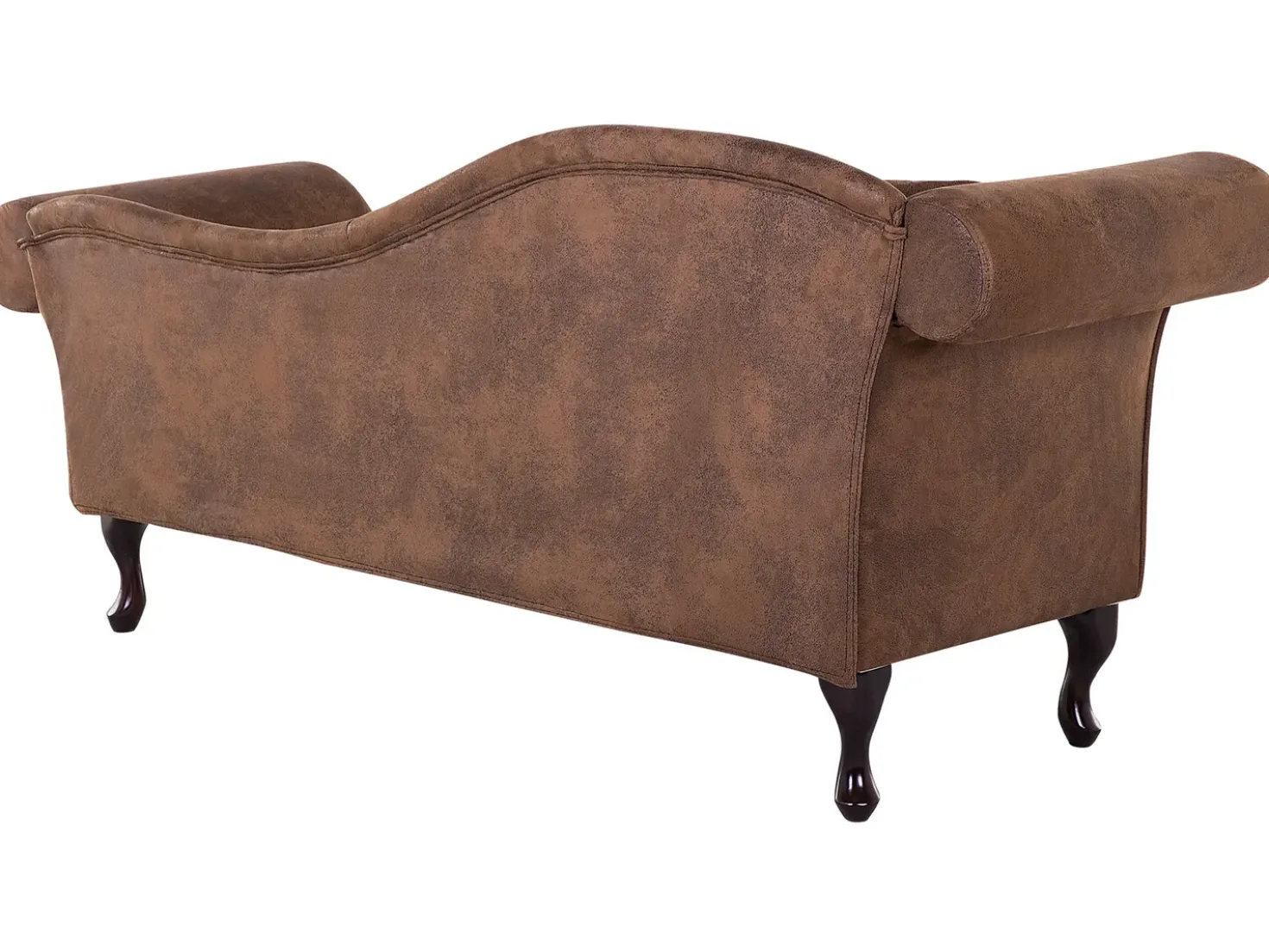Chaise longue versione sinistra LATTES Scamosciato sintetico Marrone chiaro
